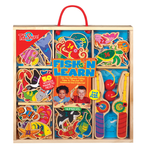 TS Shure Fish N Learn Numbers Wooden Magnetic Fishing Set
