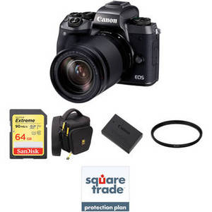 EOS M5 Mirrorless Digital Camera with 18-150mm Lens Deluxe Kit