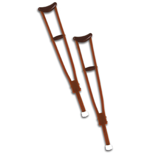 WWE Pair of Crutches (Wooden) - Ringside Exclusive Toy Wrestling Action Figure Accessories