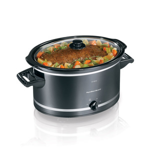 8 Quart Slow Cooker Black/Silver