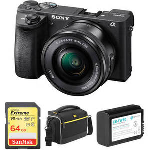 Alpha a6500 Mirrorless Digital Camera with 16-50mm Lens and Accessory Kit