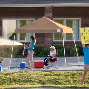 ShelterLogic Pop-Up 10' x 10' Canopy Tent with Desert Bronze Cover