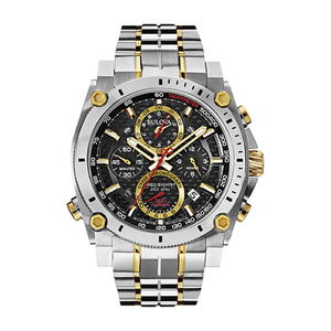 Mens Precisionist Two-Tone Steel Watch Black Dial