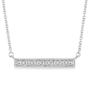 Diamond Bar Pendant Necklace