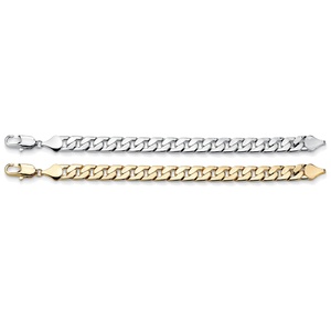 PalmBeach Jewelry Men's Curb-Link Bracelet Set Buy Yellow Gold Tone Bracelet Get Silvertone Bracelet Free