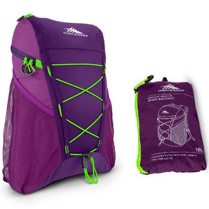 Pack-N-Go 18L Sport Backpack Eggplant/Berry Blast/Lime