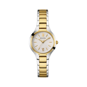 Ladies Two-Tone Stainless Steel Watch Silver/White Dial