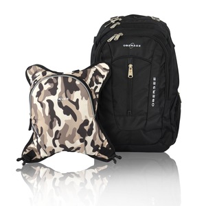 Obersee Bern Diaper Bag Backpack with Detachable Cooler, Black/Camo