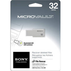32GB Micro Vault USM-M USB Flash Drive (White)