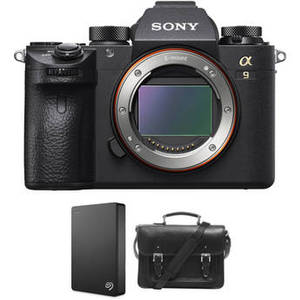 Alpha a9 Mirrorless Digital Camera with External Hard Drive and Shoulder Bag Kit