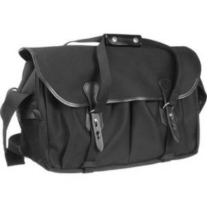 555 Shoulder Bag (Black with Black Leather Trim and Nickel Fittings)