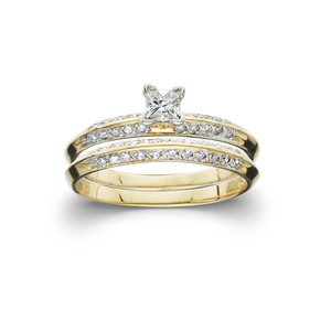 Diamond Bridal Set 1/2 CTTW 14KT Size 7 - Size 7 Only