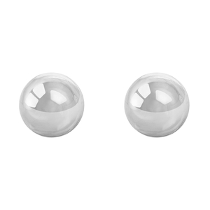 Sterling Silver 10mm High Polish Ball Stud Earrings