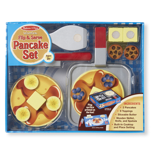 Melissa & Doug Wooden Flip & Serve Pancake Set