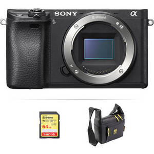 Alpha a6300 Mirrorless Digital Camera Body with Accessory Kit