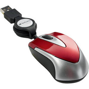 Optical Mini Travel Mouse (Red)