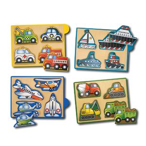 Melissa & Doug Vehicles Mini-Puzzle Pack