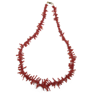 Lita 14K Red Coral Branch Necklace 18"