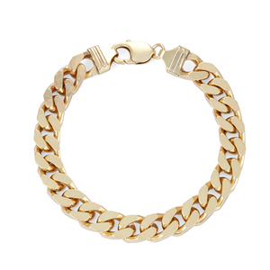 Gold over Sterling Silver 350 Gauge Grometta Bracelet, 9 Inches