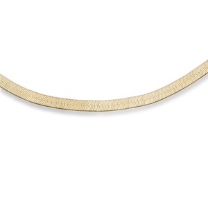 PalmBeach Jewelry Superflex Herringbone Chain in Yellow Gold Tone 18&quot;