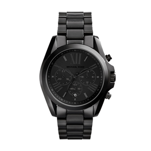 Unisex Bradshaw Chronograph Black Stainless Steel Watch Black Dial