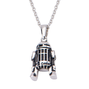 Star Wars Women's 925 Sterling Silver R2-D2 Pendant, 18"