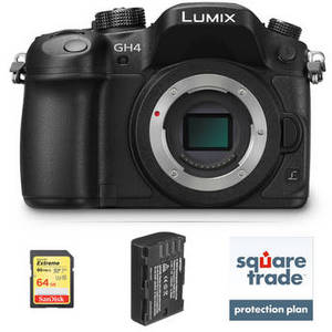 Lumix DMC-GH4 Mirrorless Micro Four Thirds Digital Camera Body Deluxe Kit