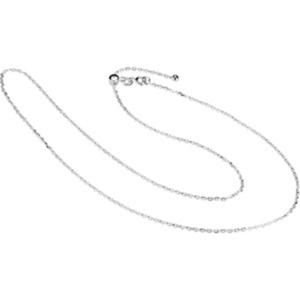 Sterling Silver Adjustable 0.9mm Cable Chain Necklace - 22 Inch