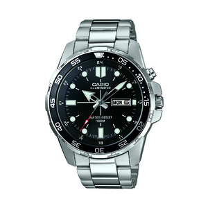 Diver Super Illuminator Stainless Steel Watch Black Dial
