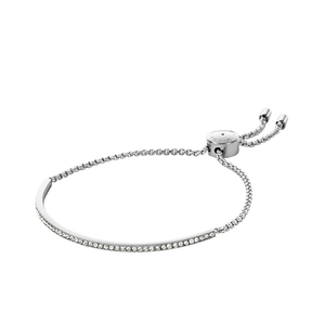 Pave Silver-Tone Stone Bracelet
