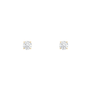 14k Yellow Gold 1/8 cttw Round Diamond Studs
