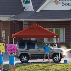 ShelterLogic Pop-Up 12' x 12' Open Top Pro Red Canopy Tent