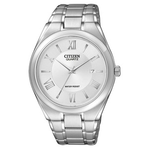 Mens Corporate Exclusive Silver-Tone Quartz Watch Silver Dial