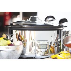 Stainless Steel Slow Cooker with Ceramic Insert