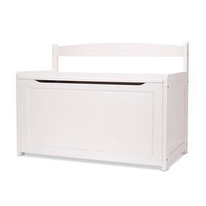 Wooden Toy Chest White