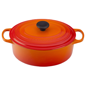Signature Enameled Cast Iron 5 Qt. Oval French Oven Flame