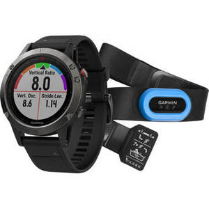 fenix 5 Multi-Sport Training GPS Watch Performer Bundle (Slate Gray, Black Band)