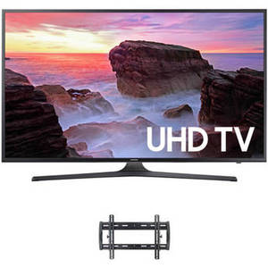 MU6300-Series 50"-Class HDR UHD Smart LED TV and Tilting Wall Mount Kit