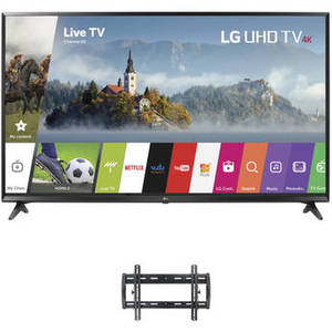 UJ6300-Series 55"-Class HDR UHD Smart IPS LED TV and Tilting Wall Mount Kit