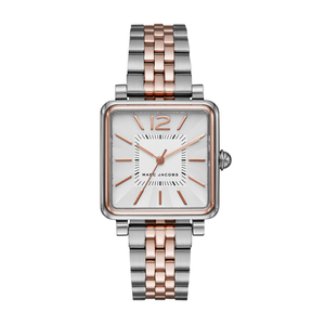 Ladies Vic Silver & Rose Gold-Tone Stainless Steel Watch Silver Dial