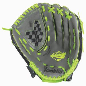 Franklin Sports 12.0&quot; Gray/Lime Mesh PVC Windmill Series Left Handed Thrower Softball Glove  - Includes Free Oversized Shipping!