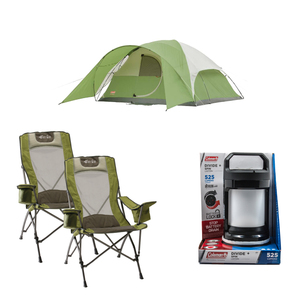 First Gear Camping Kit - Lounger Chairs Tent and Lantern