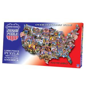 TDC Games Road Trip America USA Shaped Puzzle