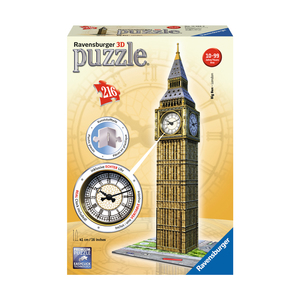 Ravensburger 3D Puzzle - Big Ben with Working Clock: 216 Pcs