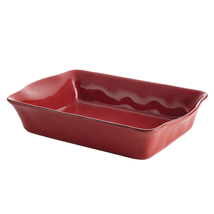 Cucina Stoneware 9" x 13" Rectangular Baker Cranberry Red