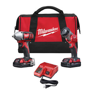 M18 Cordless 2-Tool Combo Kit - Impact Wrench & LED Work Light