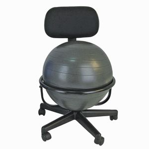 Cando Ball Chair - Metal - Mobile - with Back - no Arms - with 18" Ball