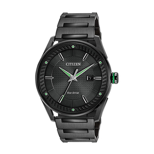 Mens Eco-Drive CTO Black Ion-Plated Watch Black Dial