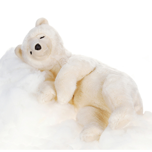 Hansa Creation 28-inch Sleeping Crème Bear Stuffed Animal