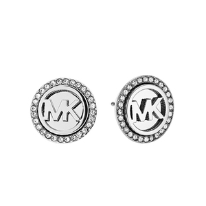 Logo Silver-Tone Stud Earrings